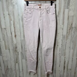 Mother High Waisted Looker Dagger Ankle Fray Pretty Just Strolled In The City 28